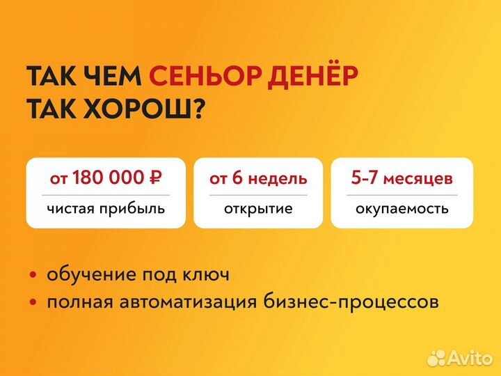 Бизнес кафе и закусочных Сеньор Денёр