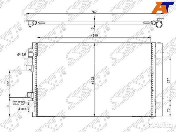 Радиатор кондиционера Renault Fluence 09-17 / G