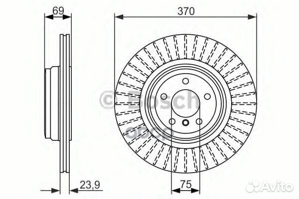 Диск тормозной F01 зад 34216775291 0986479730 B