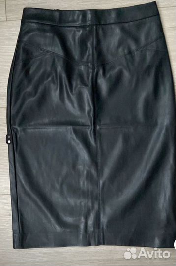 Кожаная юбка 52 размер