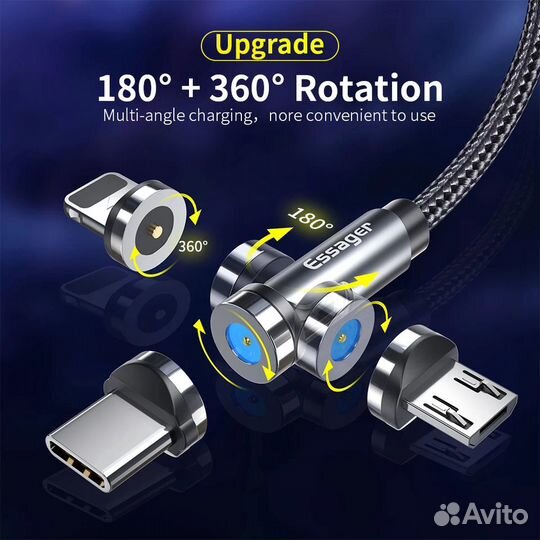 Кабель зарядки Type-C/USB Essager