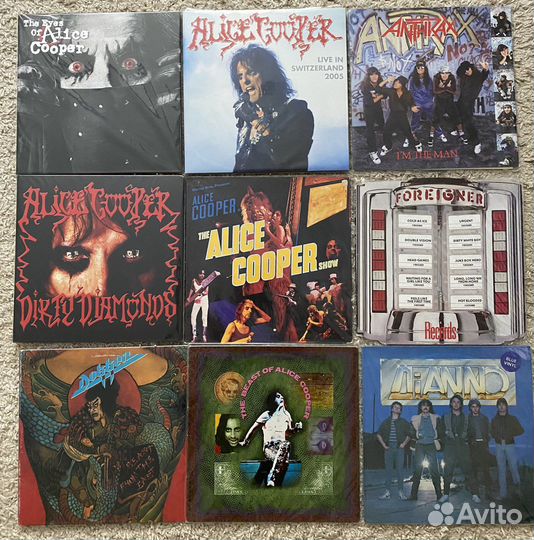 Пластинки alice cooper metallica iron maiden DIO
