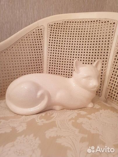 Фарфоровая кошка Редкая техника кракле