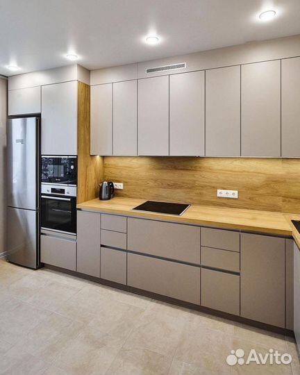 Кухонный гарнитур без ручек