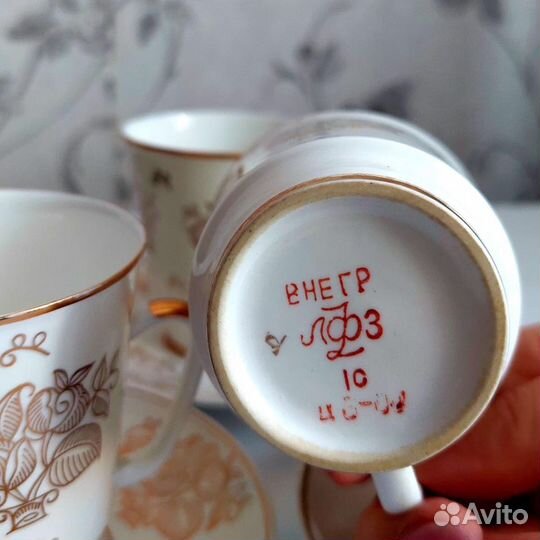 Чашка с блюдцем фарфор