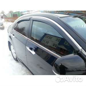 Дефлекторы окон toyota camry XV 40-45 с хромом