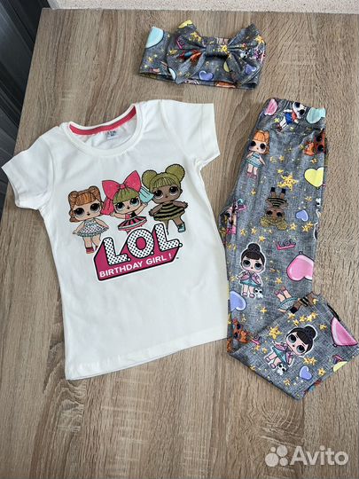 Костюм для девочки LOL. Новый. Р-р 92-98