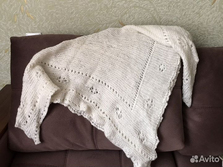 Платок вязаный очень тёплый