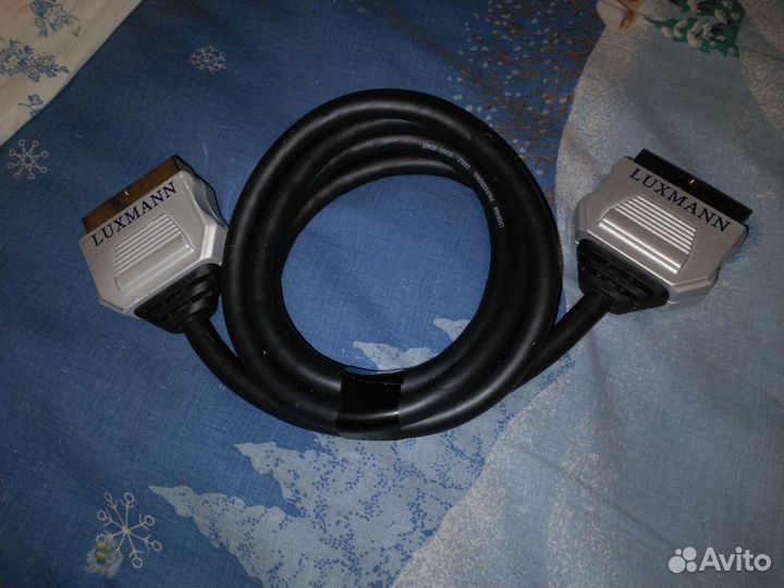 Кабель полный scart scart премиум золото 24 карата