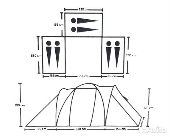 Палатка 6 местная
