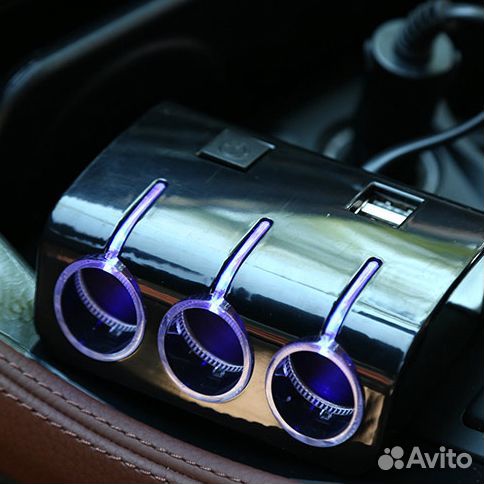 Разветвитель авто Olesson NO.1506 (2USB /3Sockets)