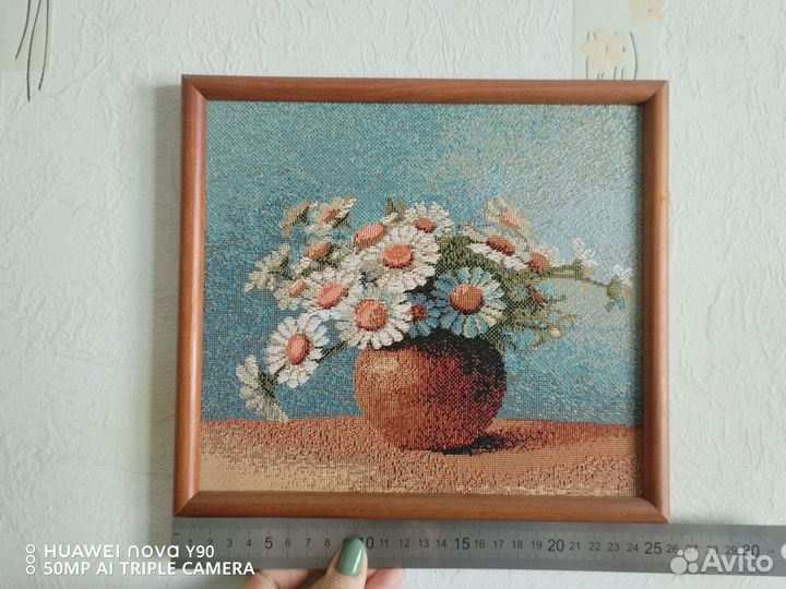 Картина гобелен в деревянных рамках