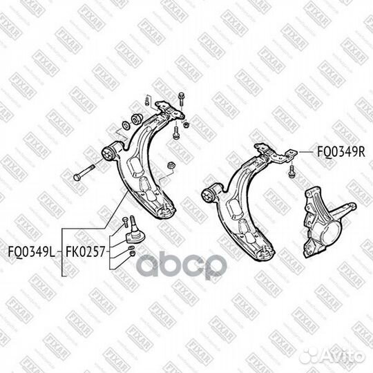 Опора шаровая Fiat/Fixar/ FK0257 fixar