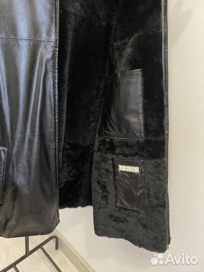 Кожаная куртка мужская зимняя бу