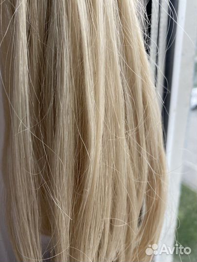 Волосы для наращивания 50 см блонд