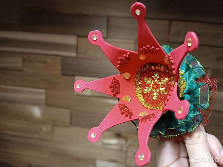 Короны для утренника,заколки для новогогода,бантик