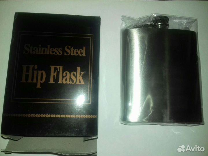 Карманная фляга из нержавеющей стали.подарок на др