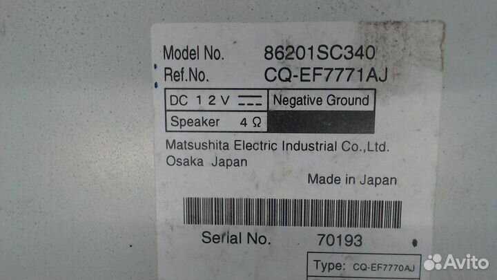 Магнитола Subaru Forester (S12), 2009