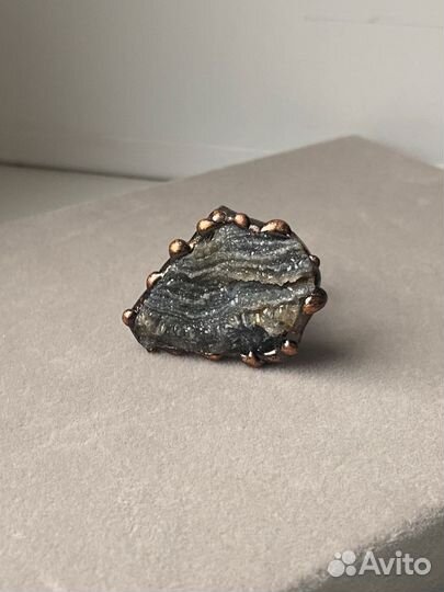 Винтажное кольцо с агатом