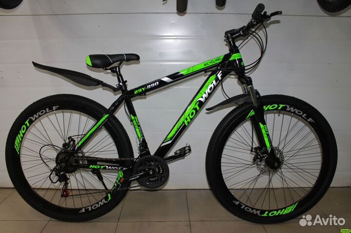 Велосипед горный Черно зеленый