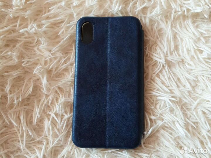 Кожаный чехол книжка iPhone xr