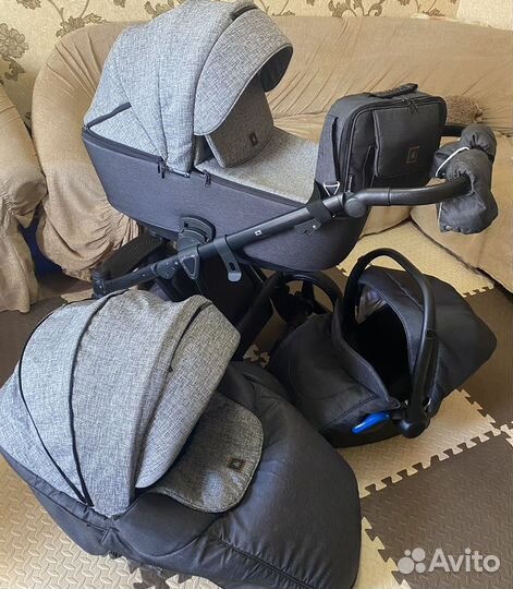 Коляска 3 в 1 adamex cristiano