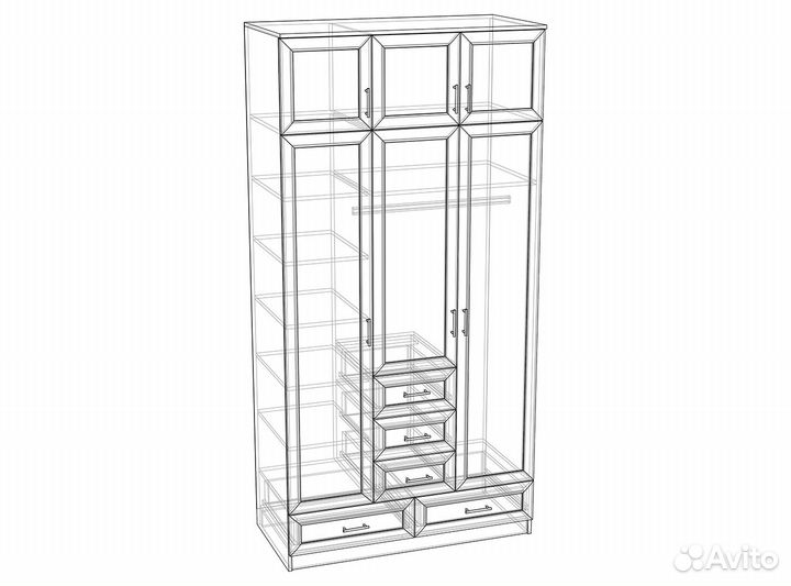 Шкаф трехстворчатый 