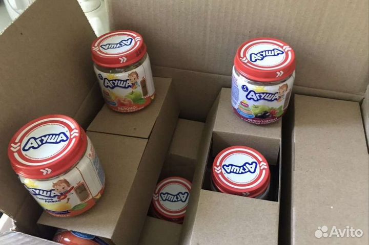 Детское фруктовое пюре агуша 22 шт 2 коробки