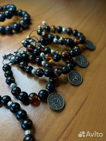 Янтарные чётки и браслеты оптом