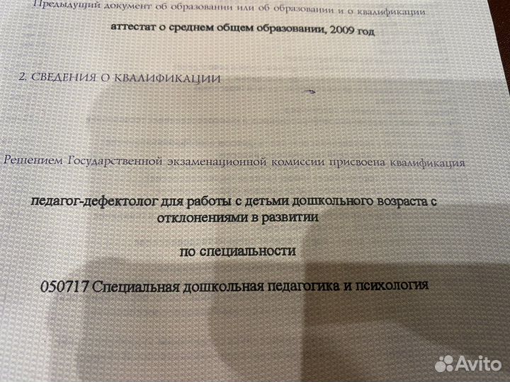 Учитель логопед-дефектолог