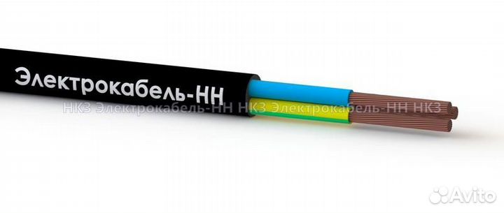 Провод пвс 3х1.5 380В Ч (уп.100м) электрокабель нн