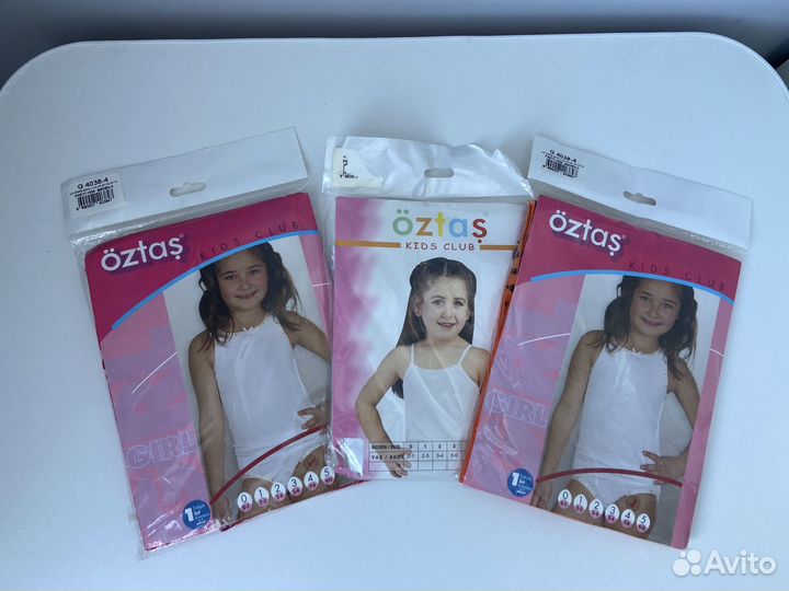 Новая майка и 2 комплекта майка трусы 122-128