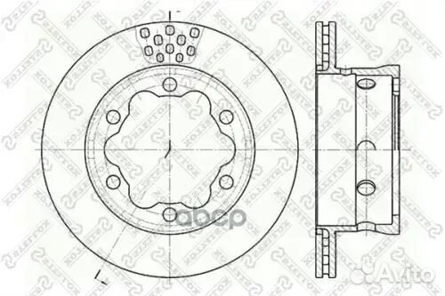 6020-3344V-SX диск торм. зад. MB Sprinter, VW LT