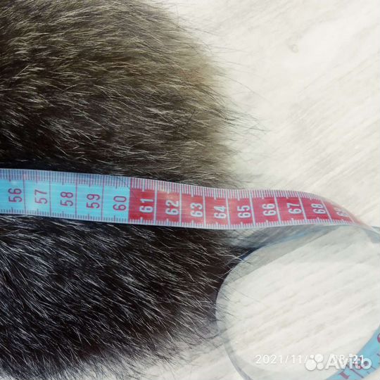 Воротник меховой съемный