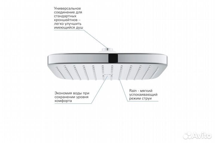 Верхний душ с одним режимом, grohe Vitalio Comfort