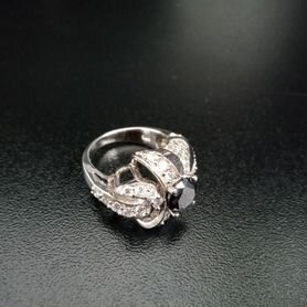 Серебряное кольцо 925 (камень аметист) 18