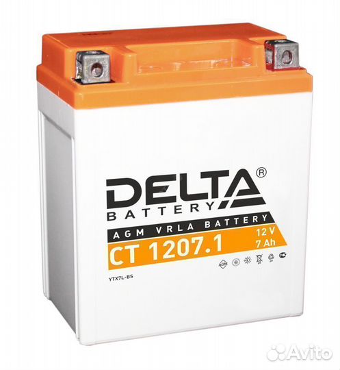 Аккумулятор для мотоцикла Delta CT 1207.1 ytx7l-BS