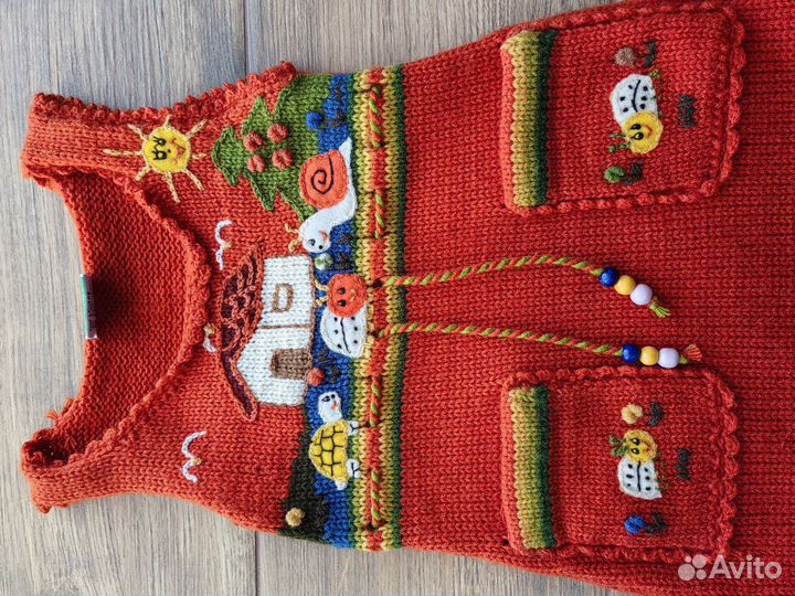 Летний сарафанчик вязаный Перу альпака шерсть