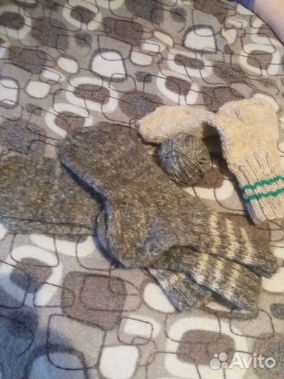 Носки шерстяные мужские вязаные