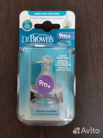 Dr. Brown's Соска Силиконовая с узким горлом Level