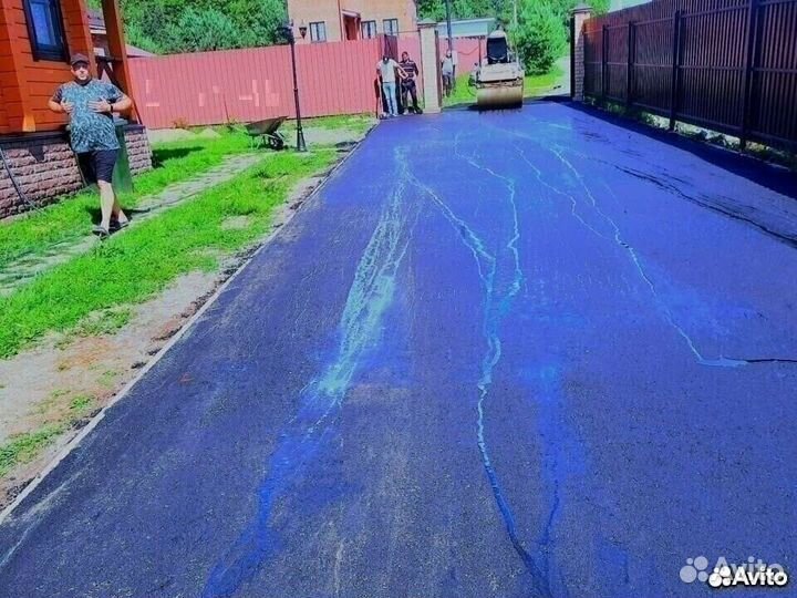 Асфальтирование дорог, укладка асфальта яичный