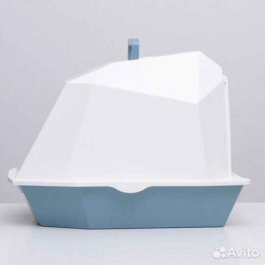 Туалет для кошек фигурный закрытый с совком, 54 х