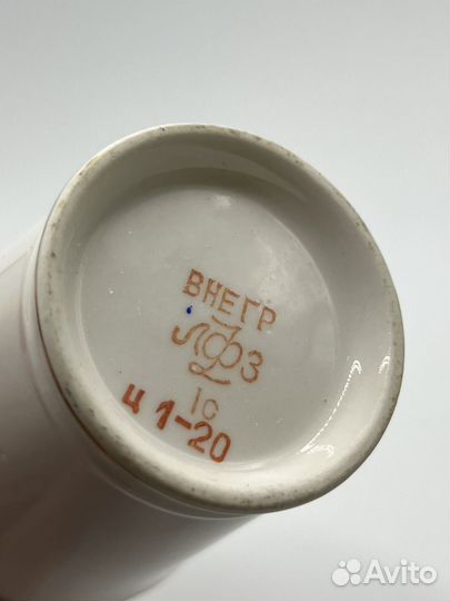 Винтажная стопка лфз. Олень. Костяной фарфор