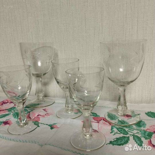 Бокалы и рюмки. Стекло. ссср. За всё