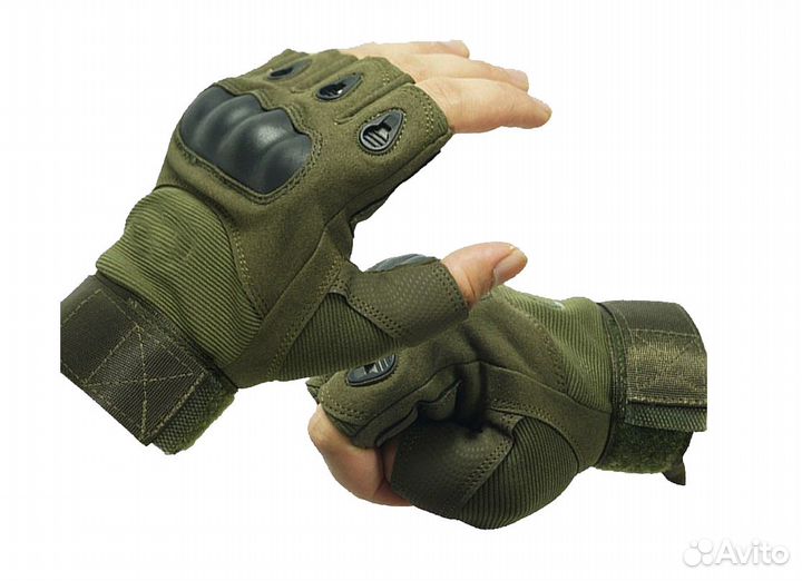 Перчатки тактические беспалые. XL Перчатки военные