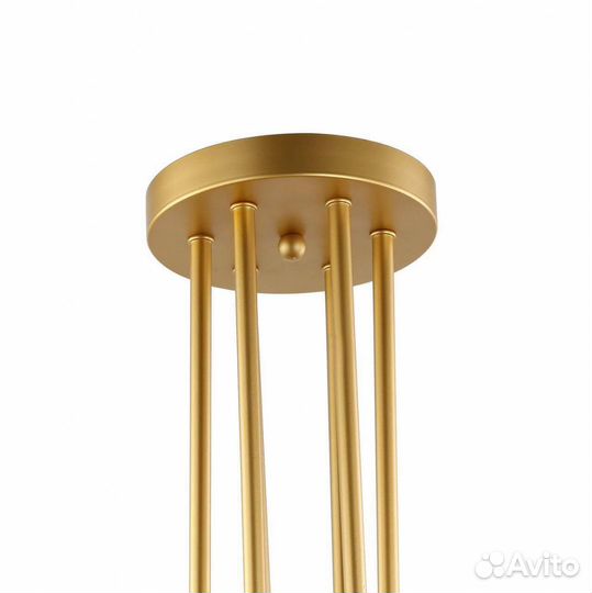 Люстра металл и стекло на кухню современная