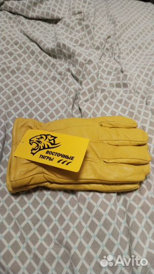 Перчатки кожаные зимние мужские