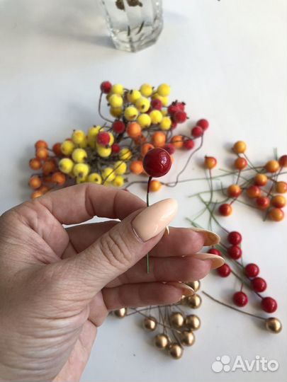 Искусственные ягоды мини