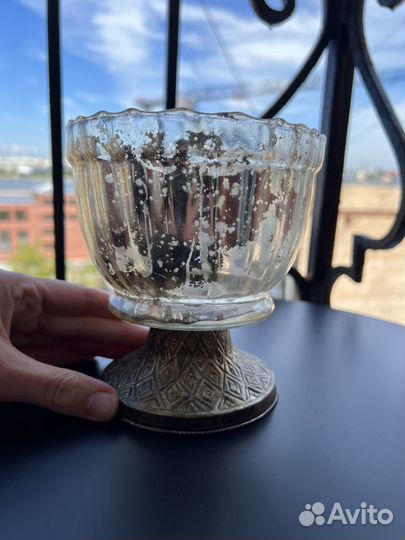 Поднос Zara home. Бокал подсвечник винтаж