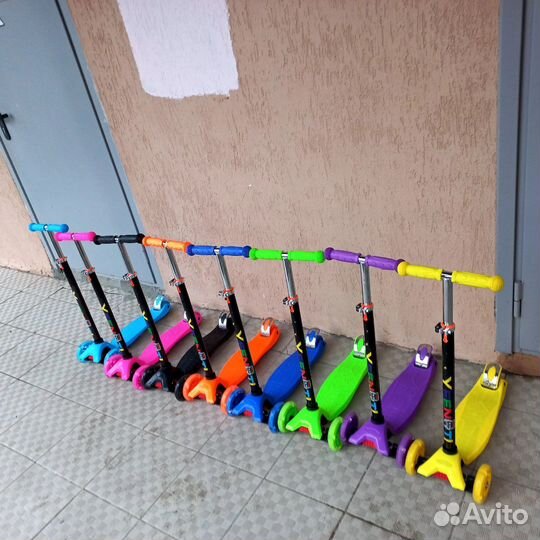 Самокат усиленный детский трехколесный